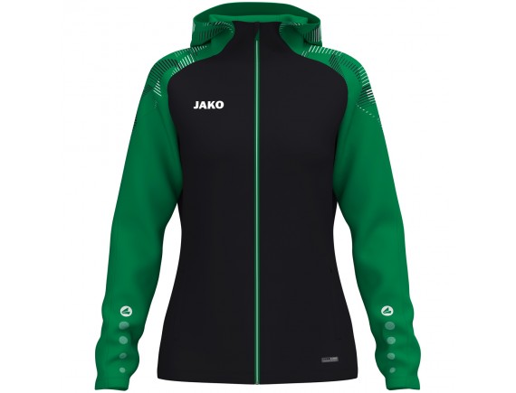 Ženska jakna s kapuco Sonic - črna/zelena 827