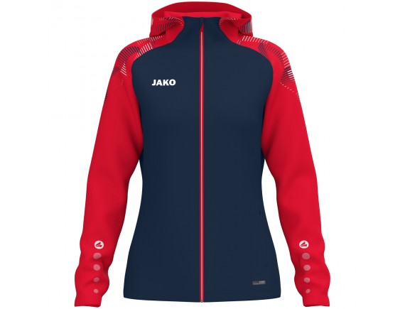 Ženska jakna s kapuco Sonic - mornarsko modra/rdeča 909