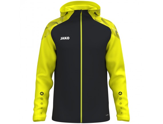 Jakna s kapuco Sonic - črna/neon rumena 819