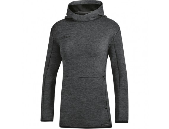 Ženski pulover s kapuco Premium Basics - siv 21