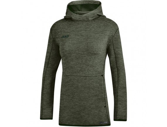 Ženski pulover s kapuco Premium Basics - kaki 28