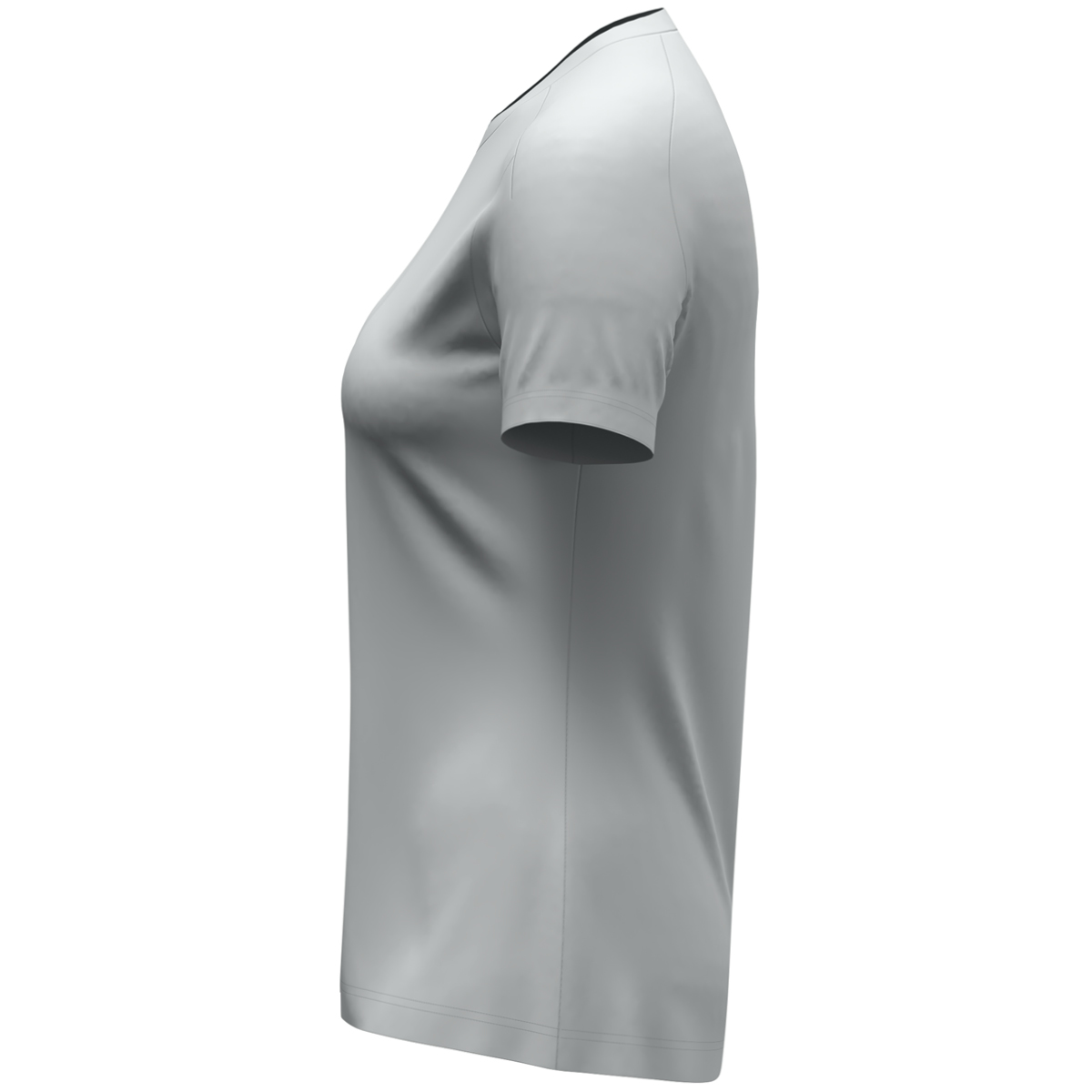 ženske športna majica Uni- svetlo siva, desni profil