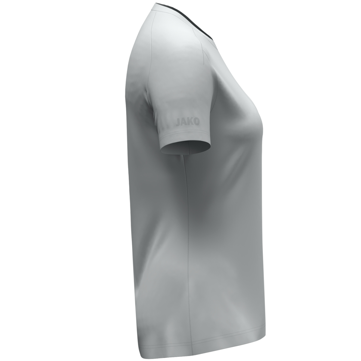 Ženska športna majica UNI - svetlo siva, levi profil