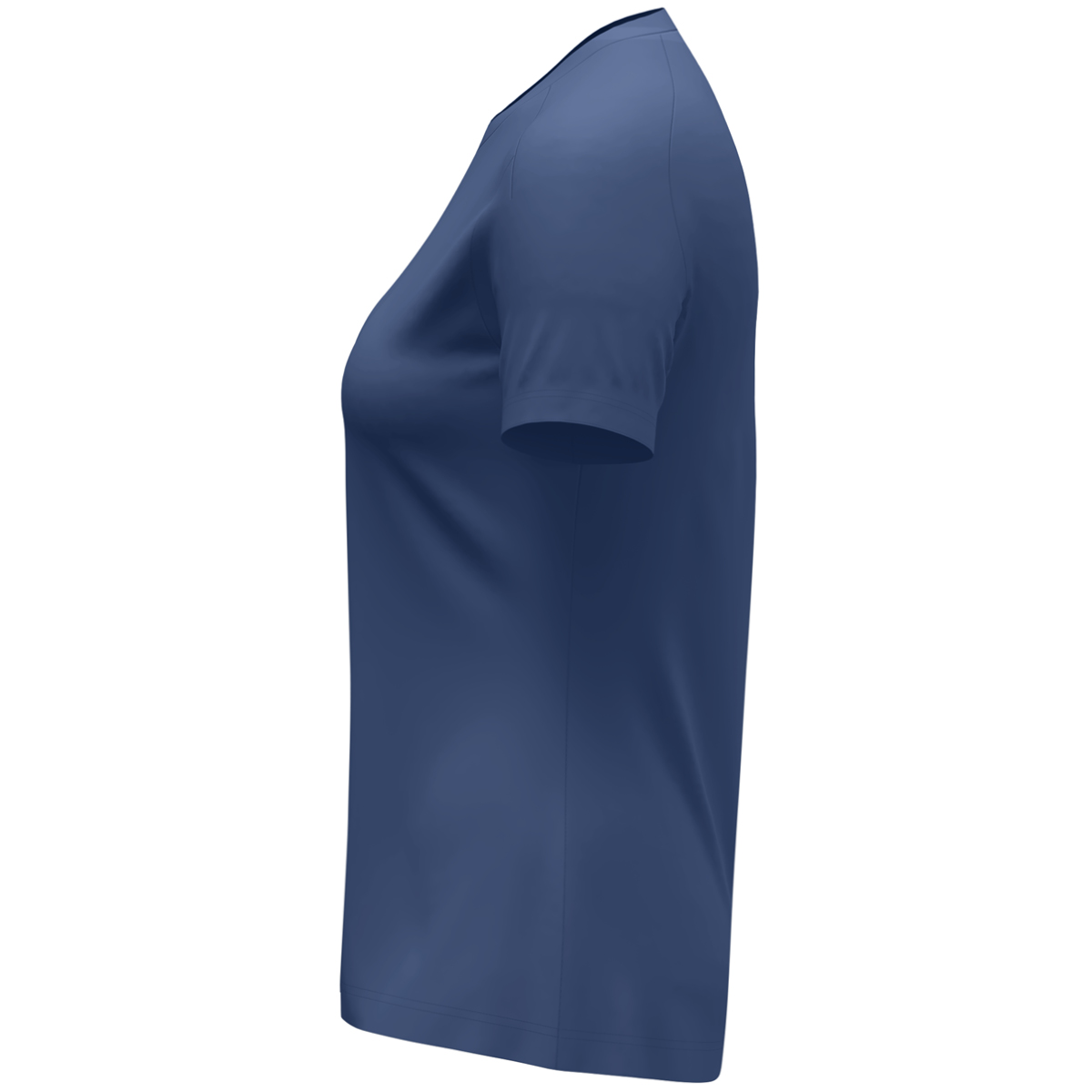 ženske športna majica Uni - nočno modra, desni profil